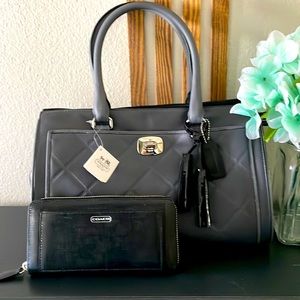 (MT112) NWT - Bundle COACH Handbag - 25828 & Wallet F49963